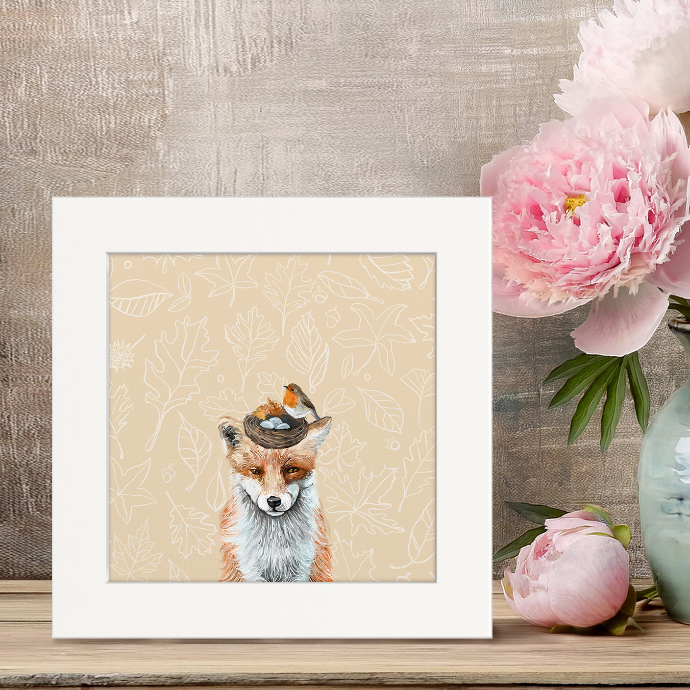 Thankful Fox Happy Square