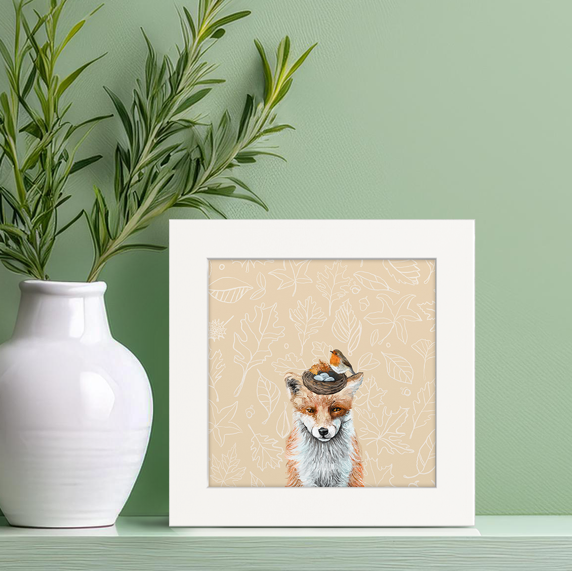 Thankful Fox Happy Square