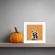 Thankful Raccoon Happy Square