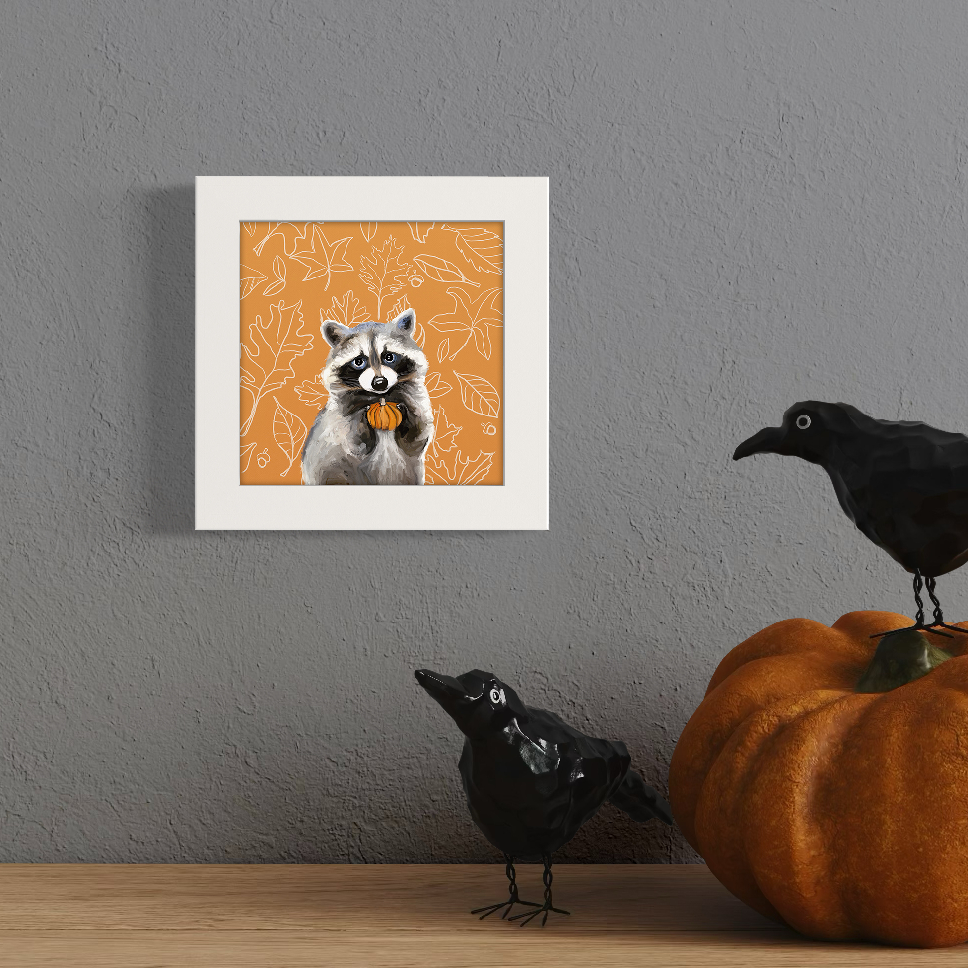 Thankful Raccoon Happy Square