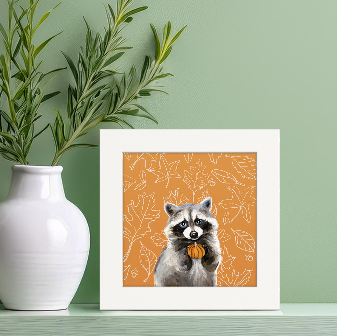 Thankful Raccoon Happy Square