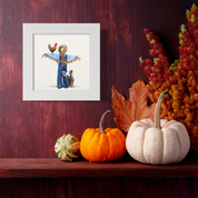 Fall - Thankful Scarecrow Happy Square