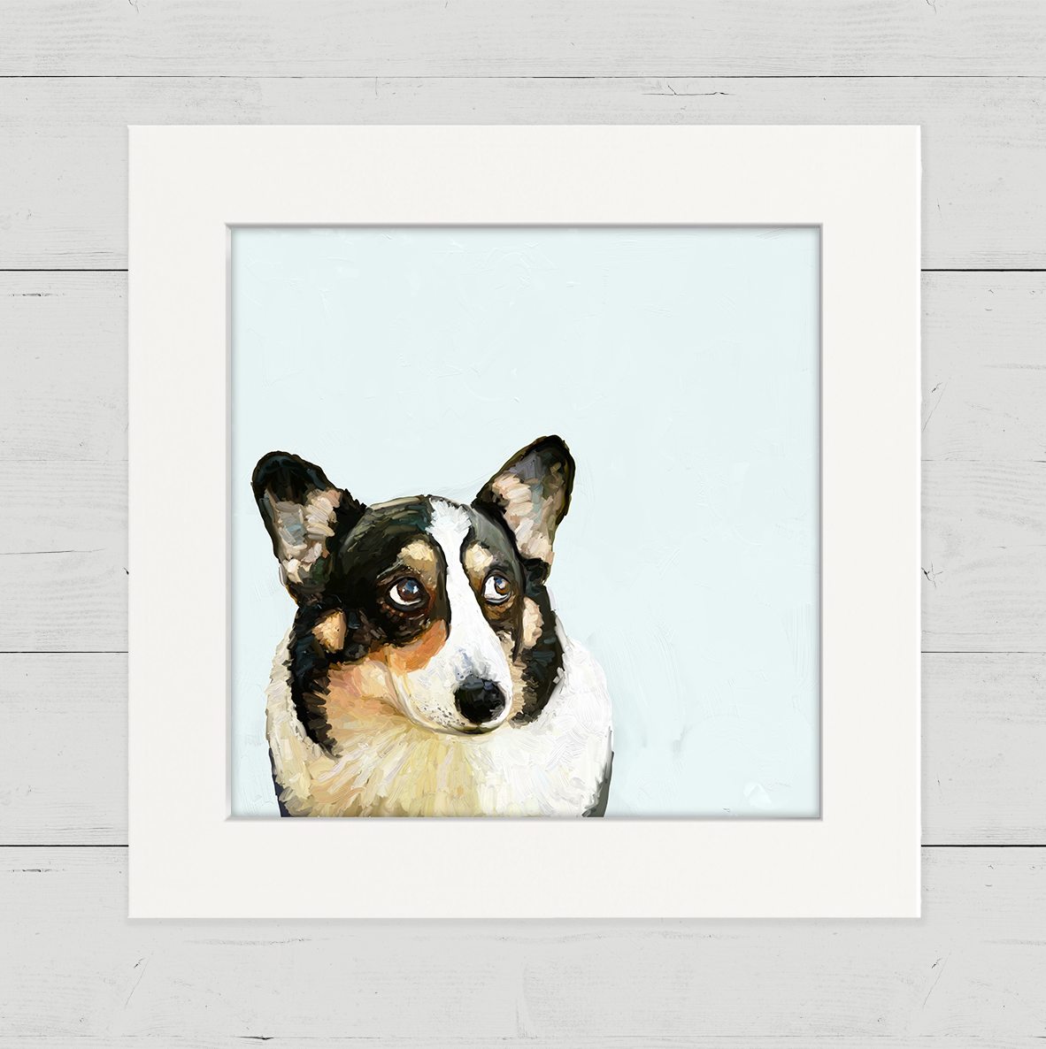 Tricolor Corgi Happy Square™