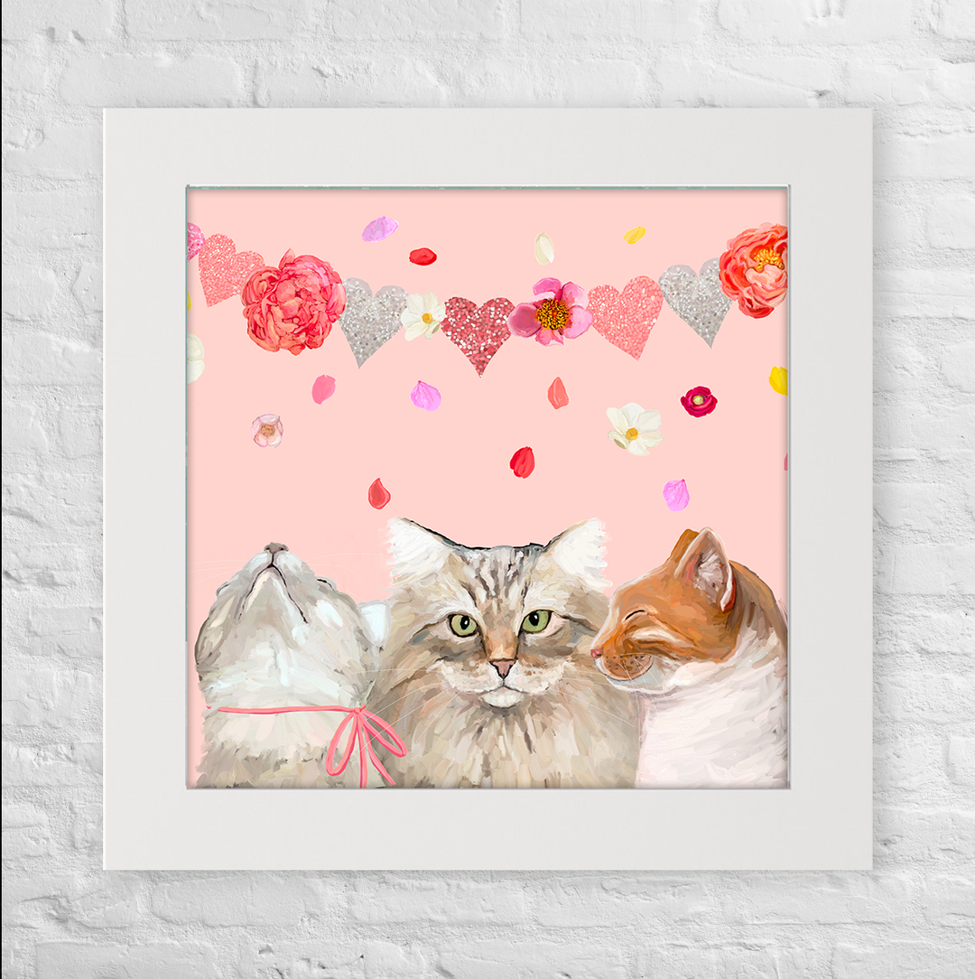 Valentine Cats Happy Square™