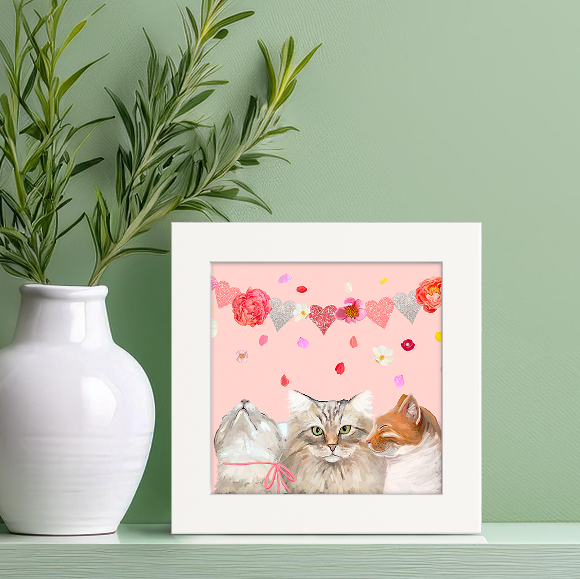 Valentine Cats Happy Square™