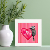 Valentine Raccoon Happy Square™