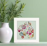 Vintage Ornaments 1 Happy Square