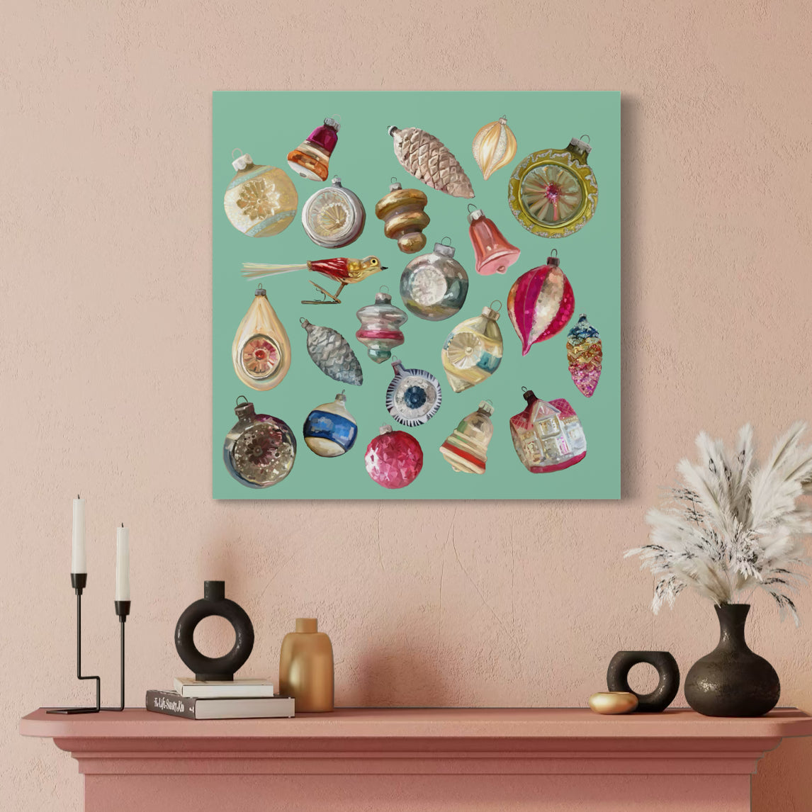 Vintage Ornaments 2 Canvas Wrap