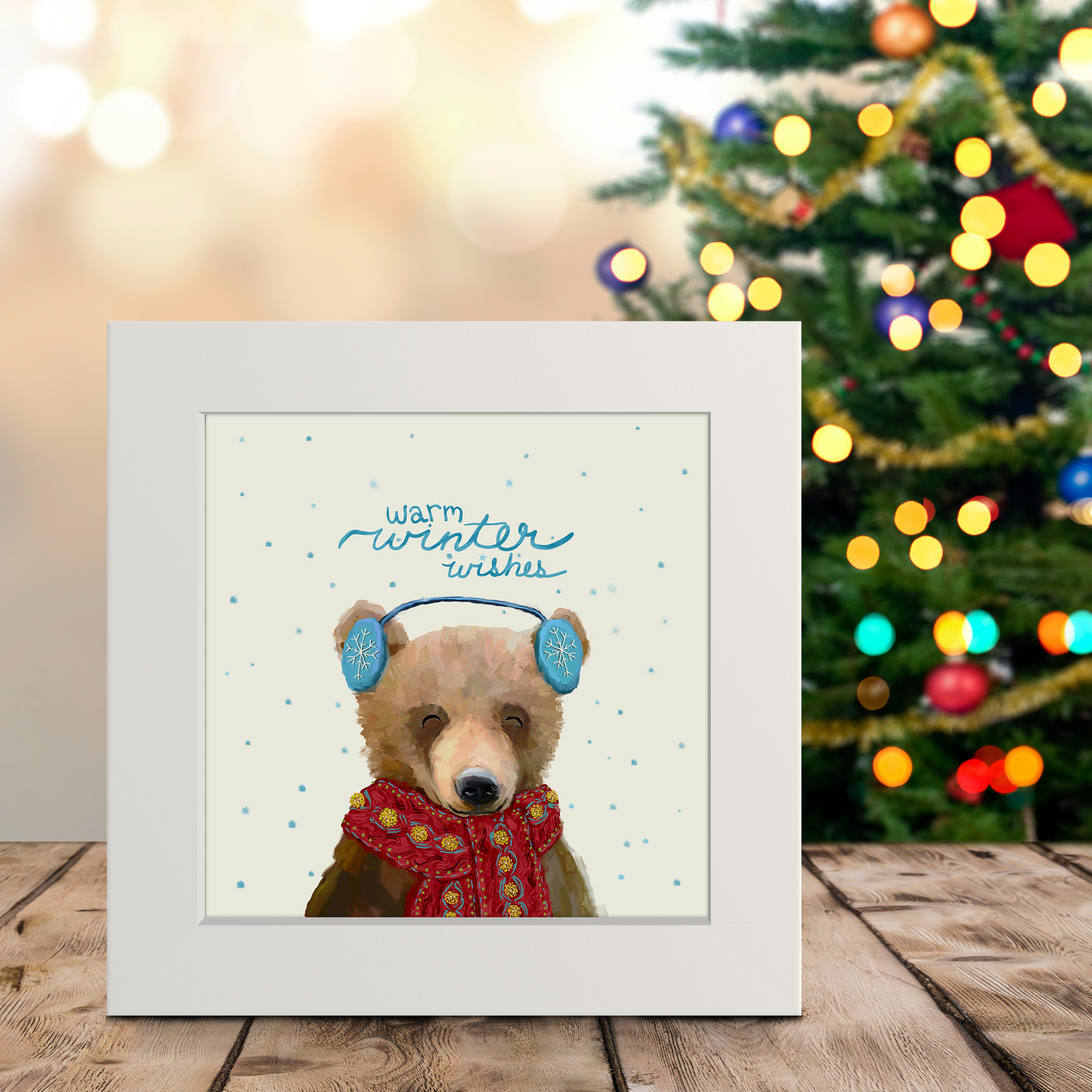 Warm Winter Wishes Happy Square