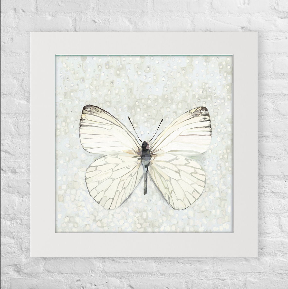 White on White Wings Happy Square™ Trio