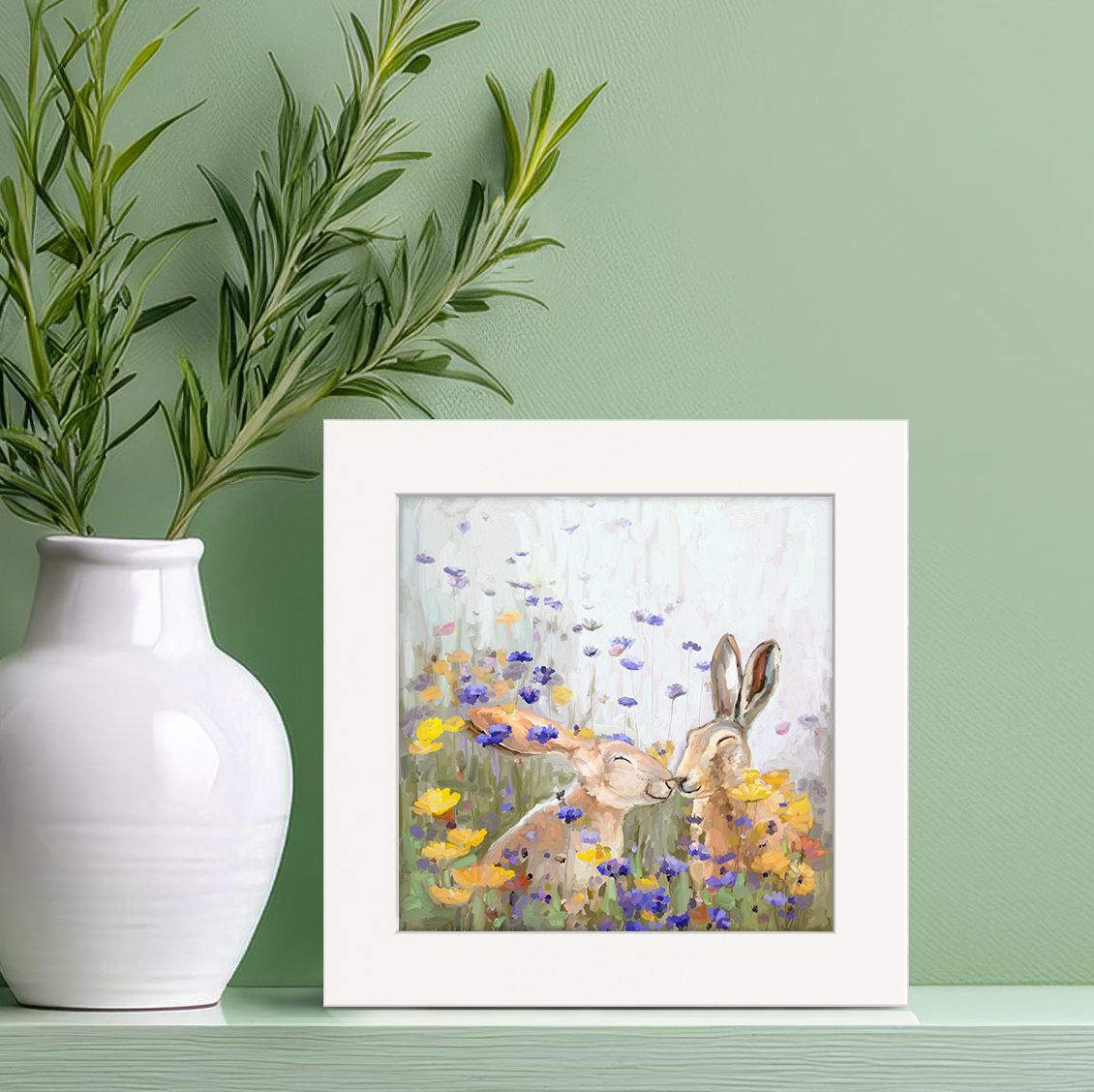 Wildflower Bunnies Happy Square™