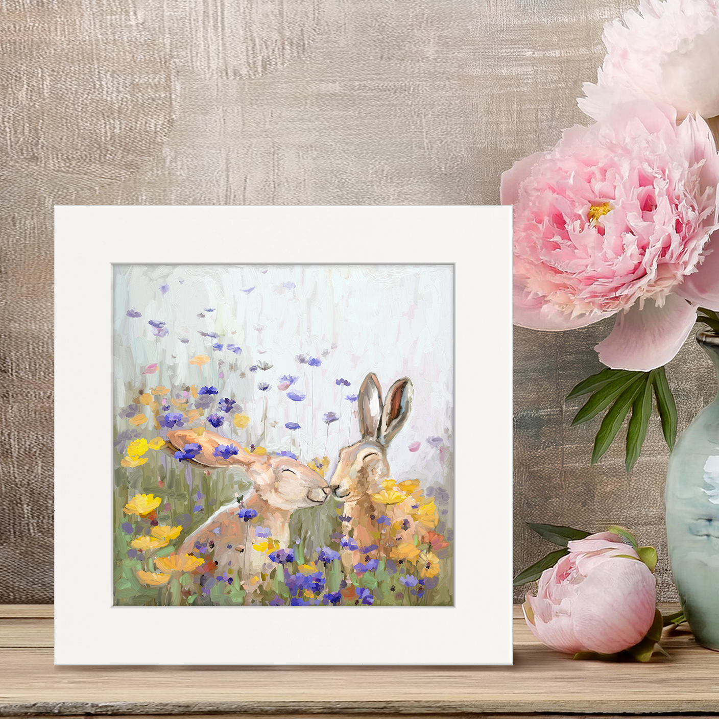 Wildflower Bunnies Happy Square™