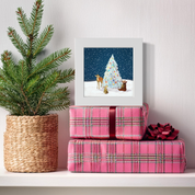 Winter Wonderland Tree with Friends Happy Square