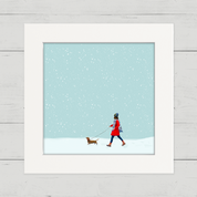 Winter Walks - Dachshund Happy Square™