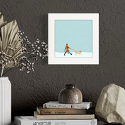 Winter Walks - Golden Retriever Happy Square™