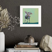 Wondrous Moose in the Snow Happy Square