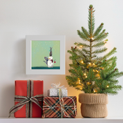 Wondrous Snowman, Raccoon, and Rabbit Happy Square