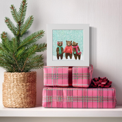 Woodland Winter Bears Happy Square