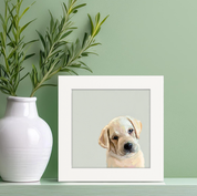 Yellow Lab Pup Happy Square™