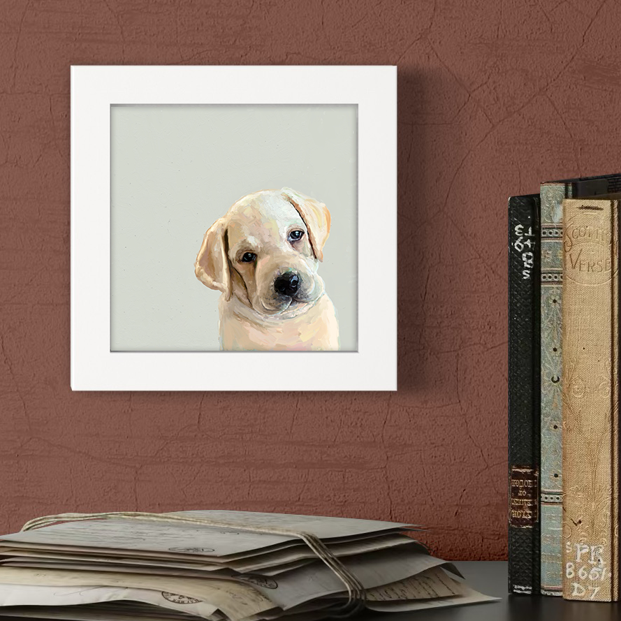 Yellow Lab Pup Happy Square™