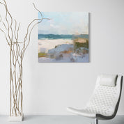 Abstract Coastal Scene Canvas Wrap