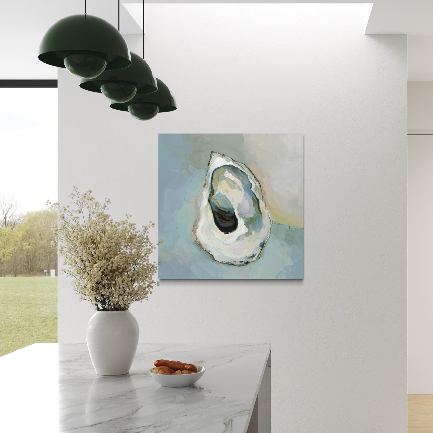 Abstract Oyster Canvas Wrap