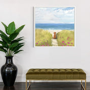 A Quiet Day at the Beach Framed Canvas