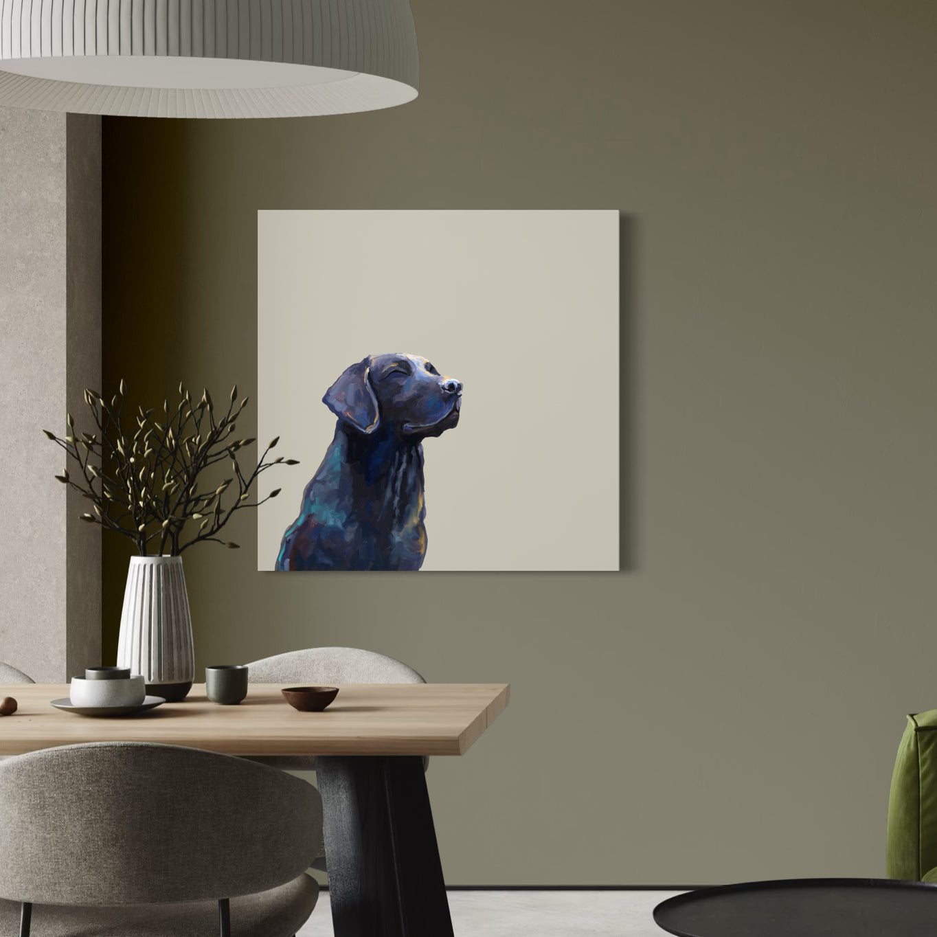 Black Lab Moment Canvas Wrap