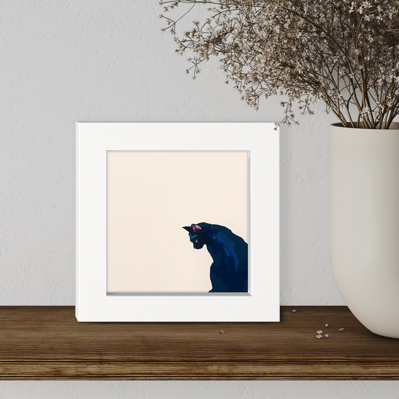 Black Cat Happy Square