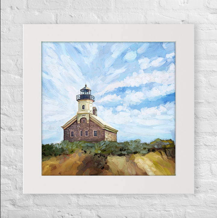 Block Island North Lighthouse Happy Square™