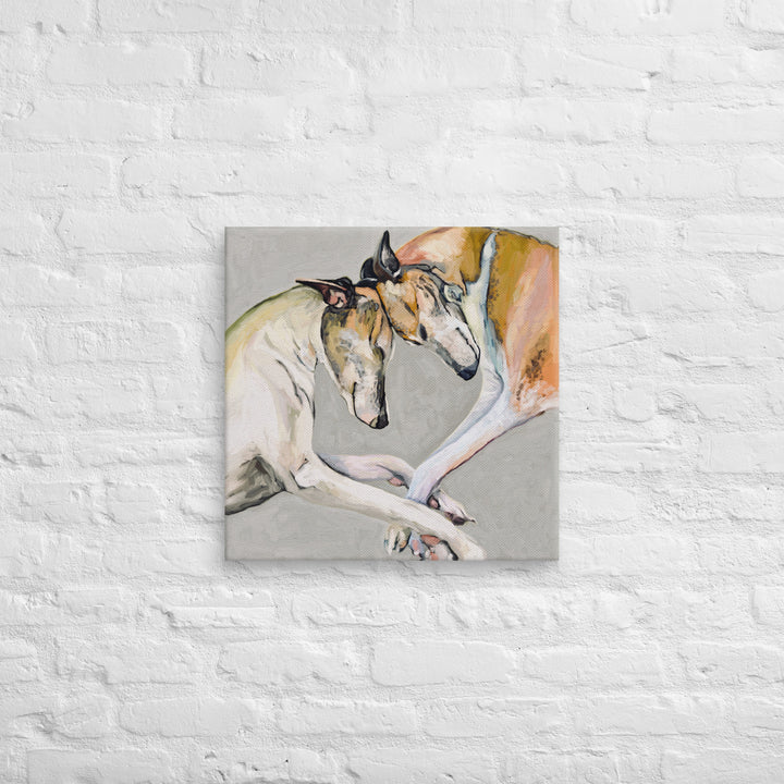 Greyhound Pair Canvas Wrap