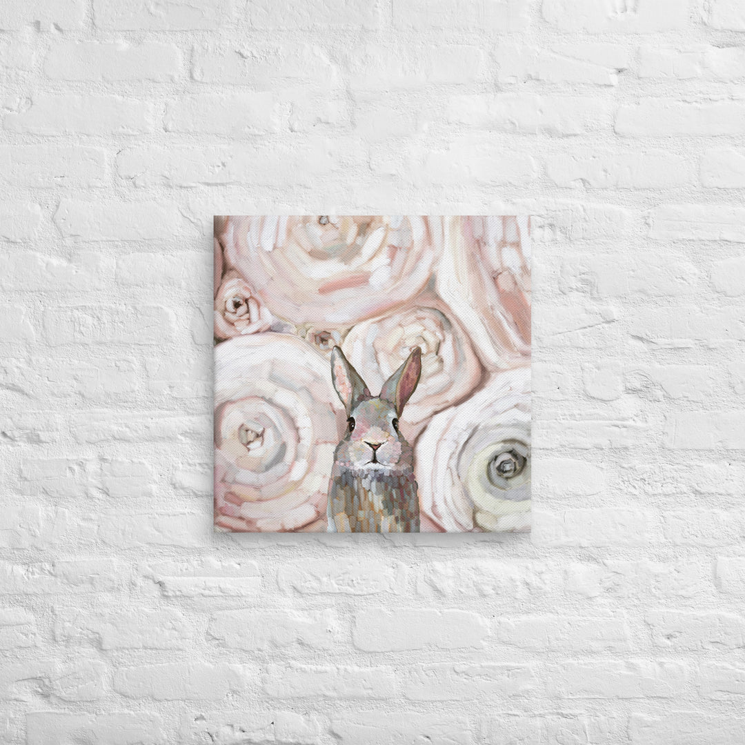 Bunny of Roses Canvas Wrap