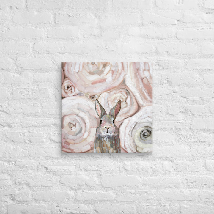 Bunny of Roses Canvas Wrap