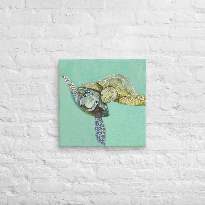 Honeymoon Sea Turtles Canvas Wrap