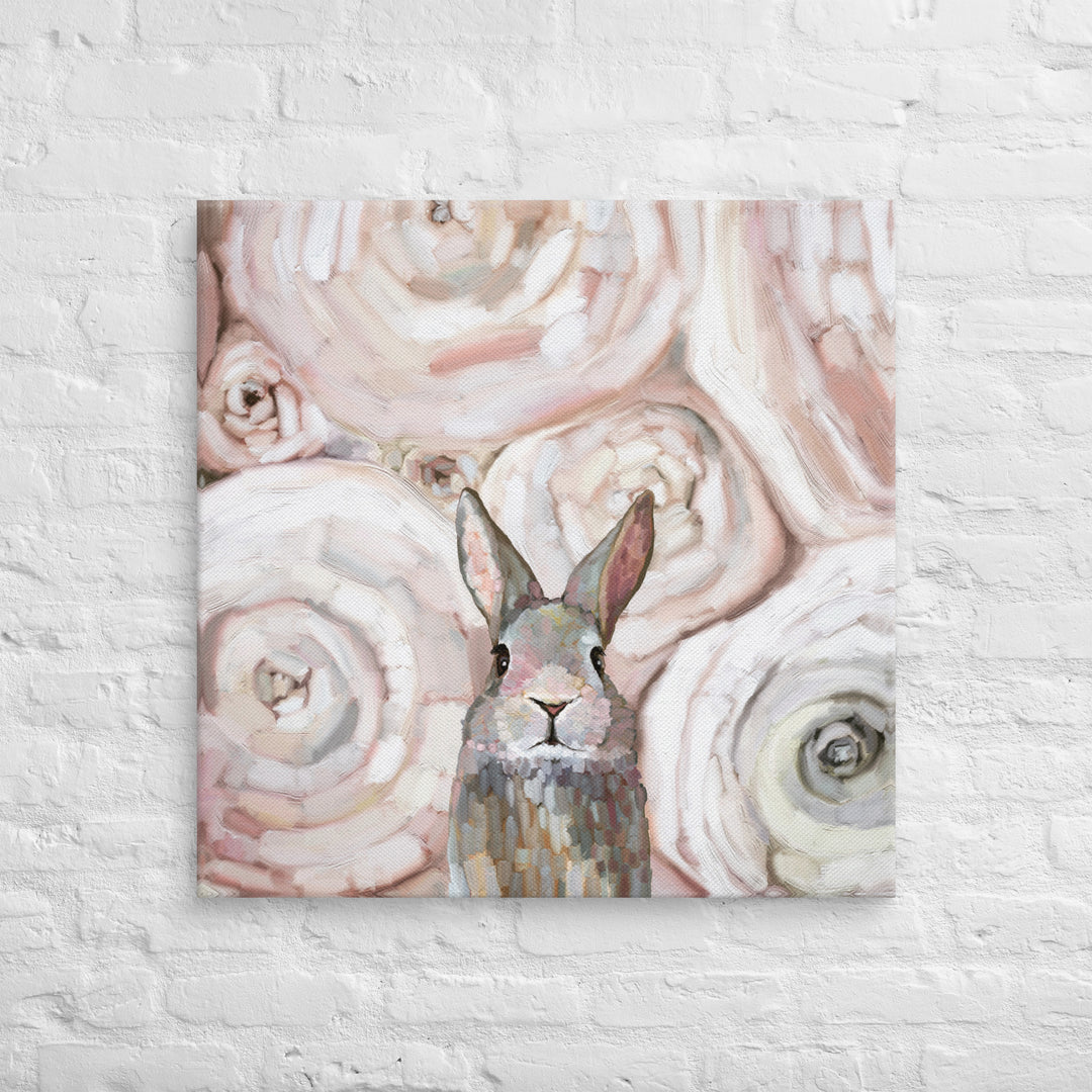 Bunny of Roses Canvas Wrap