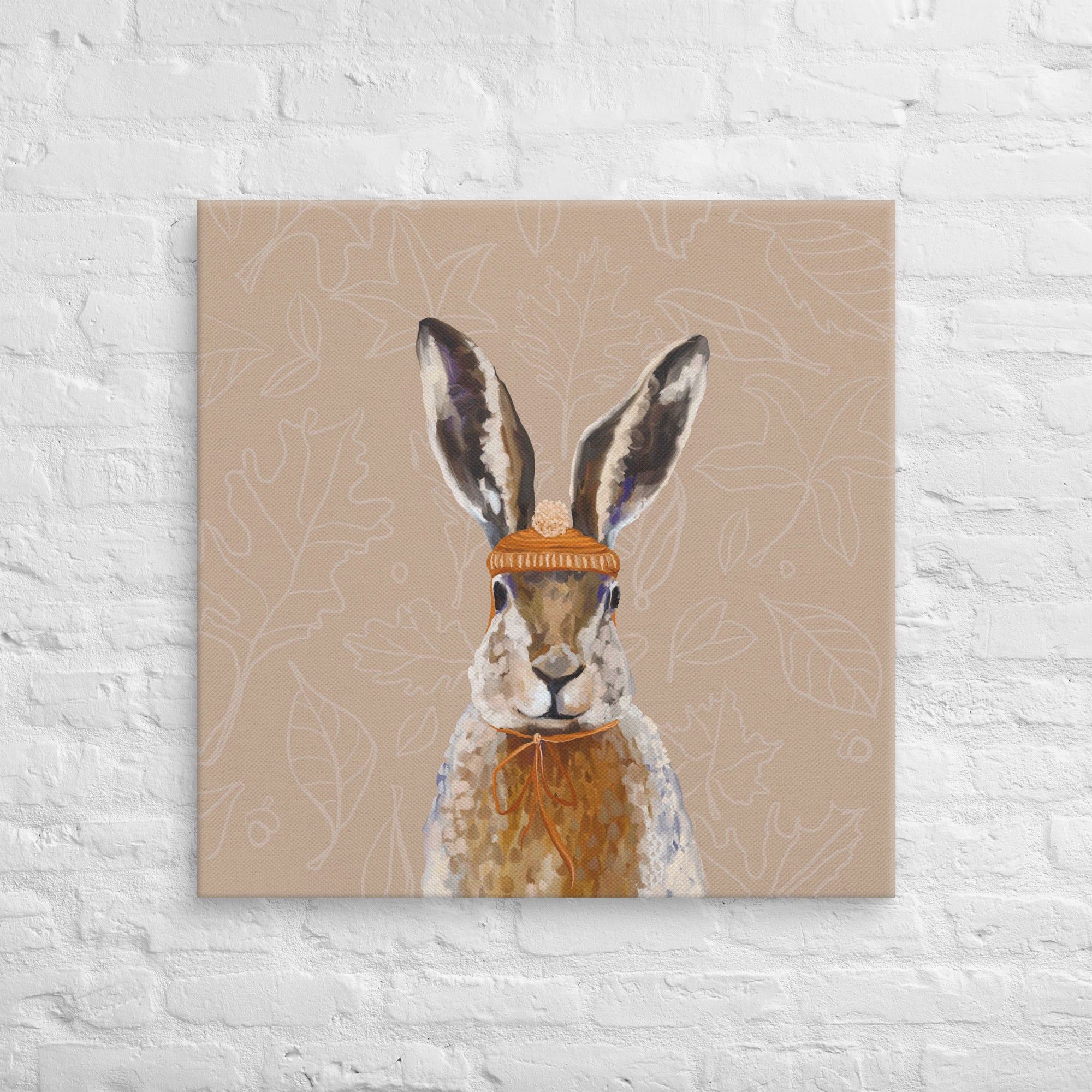 Thankful Bunny Canvas Wrap