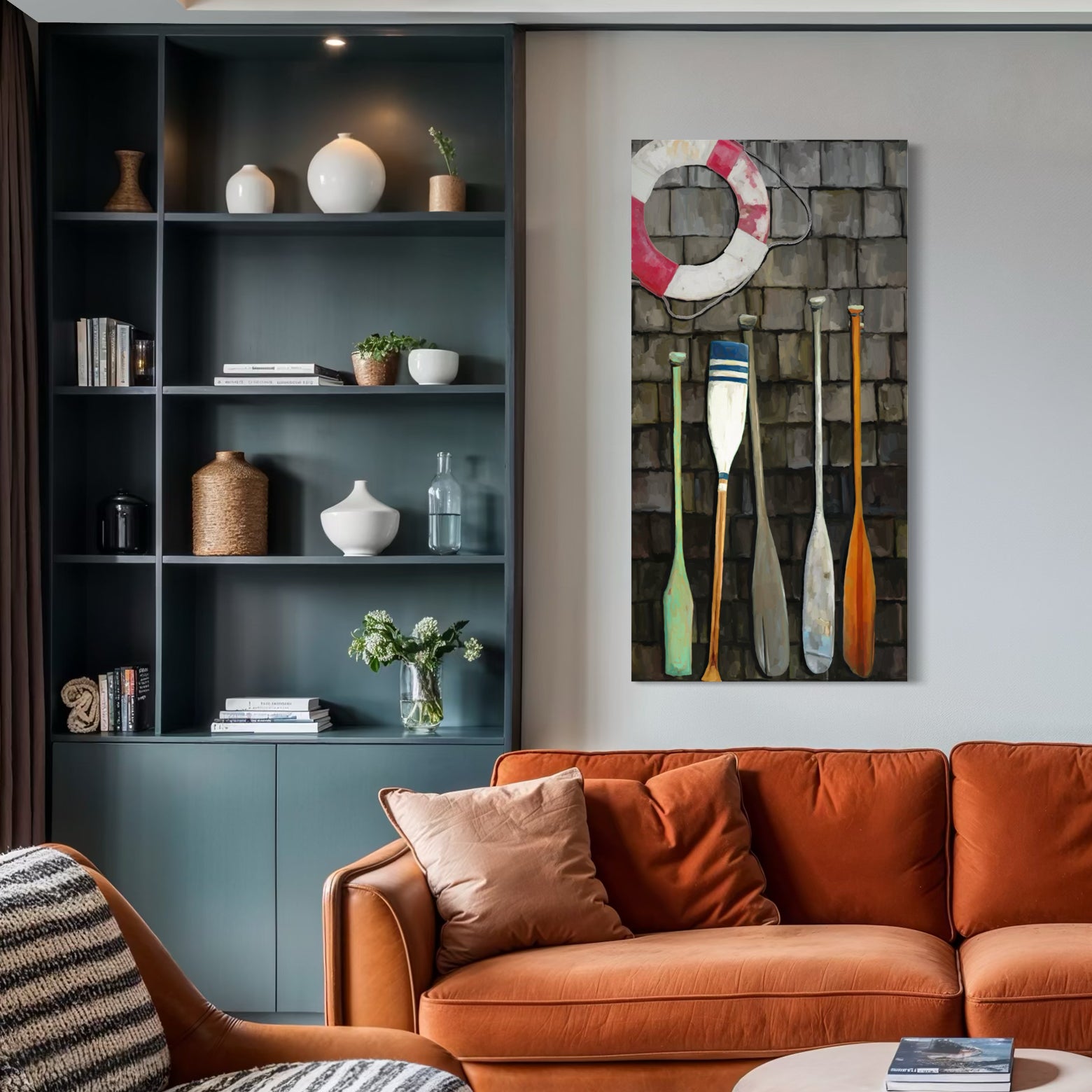 Coastal Oars Canvas Wrap
