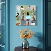 Colorblock Cats Canvas Wrap
