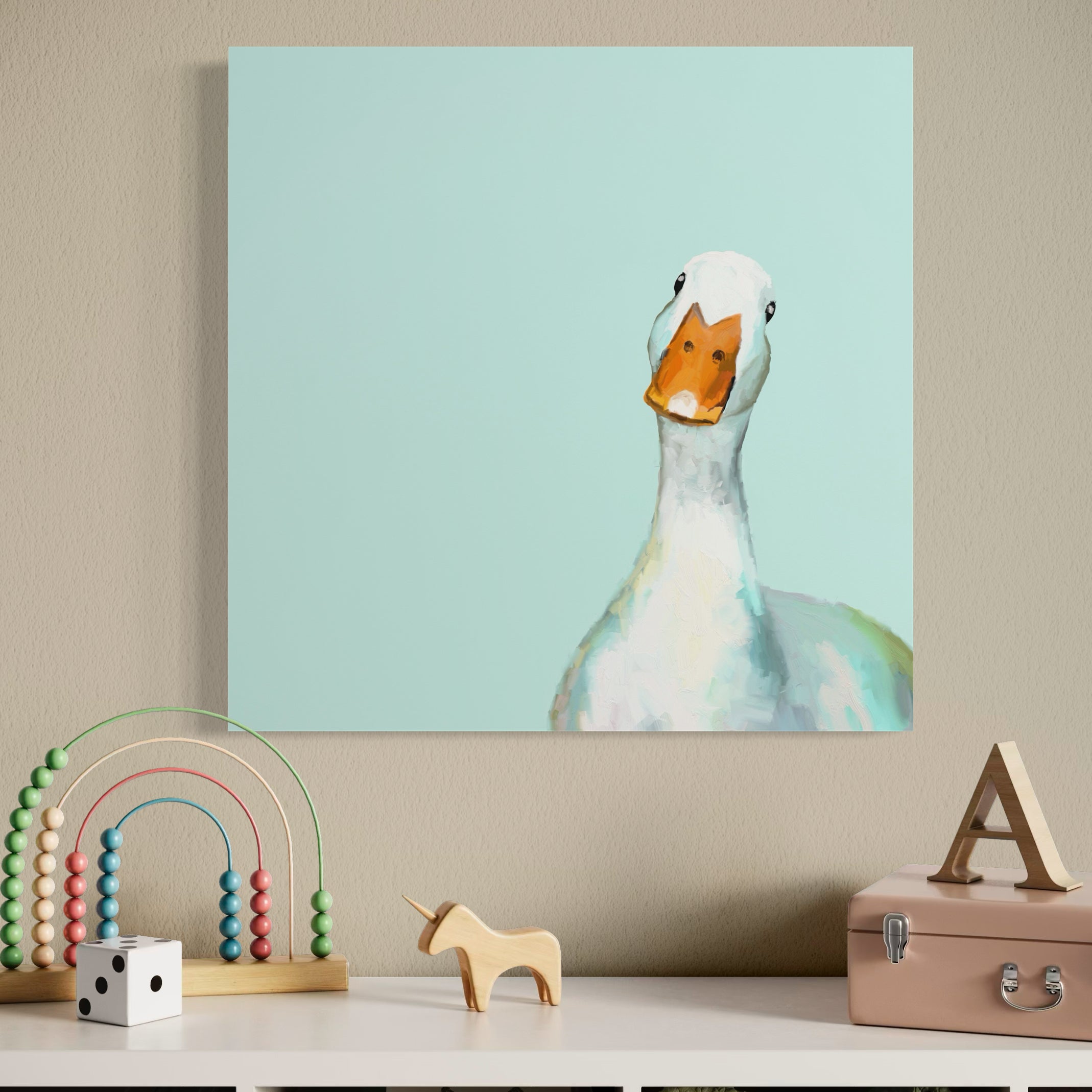 Curious Duck Canvas Wrap