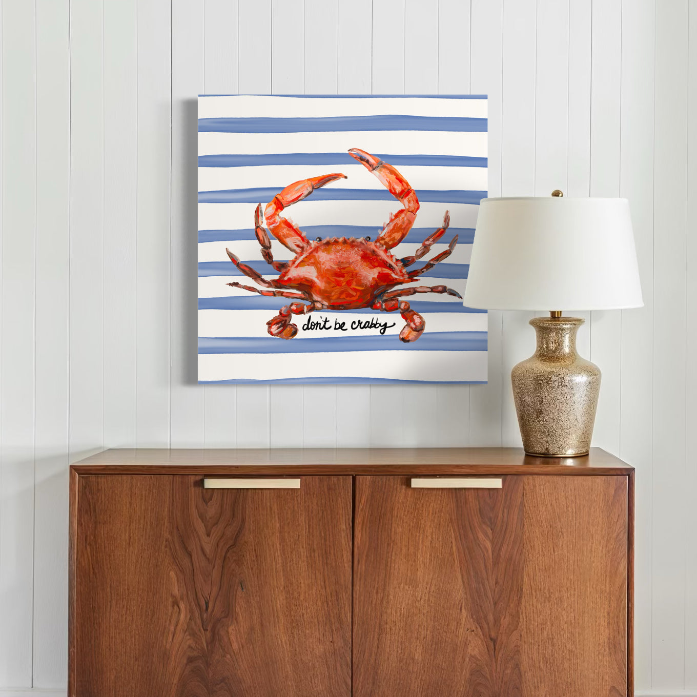 Don't Be Crabby Canvas Wrap