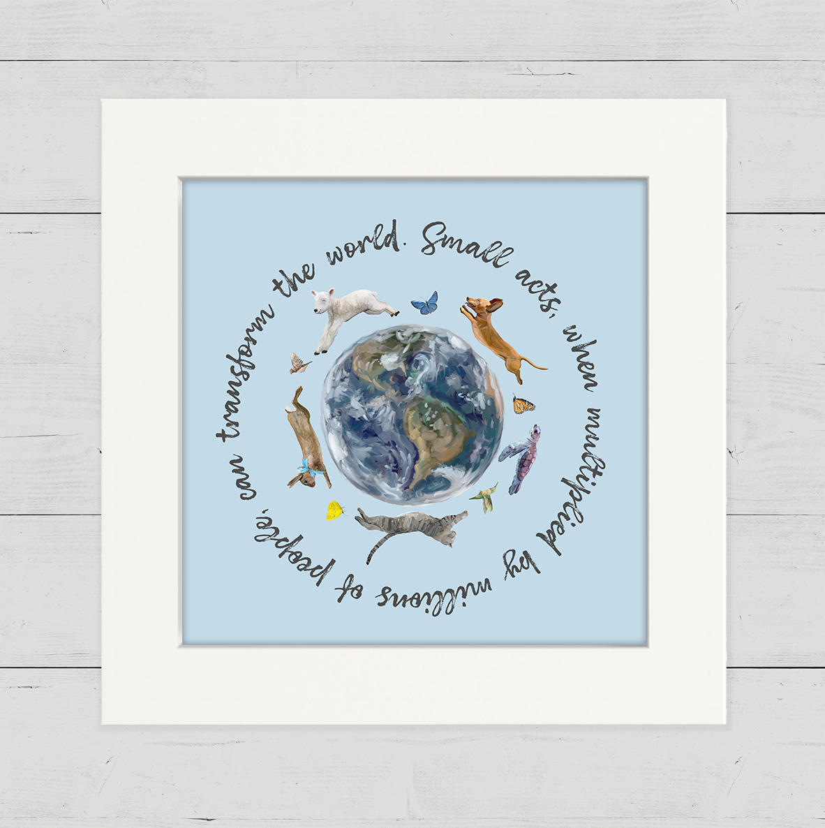 Earth Day Happy Square – Cathy Walters Art
