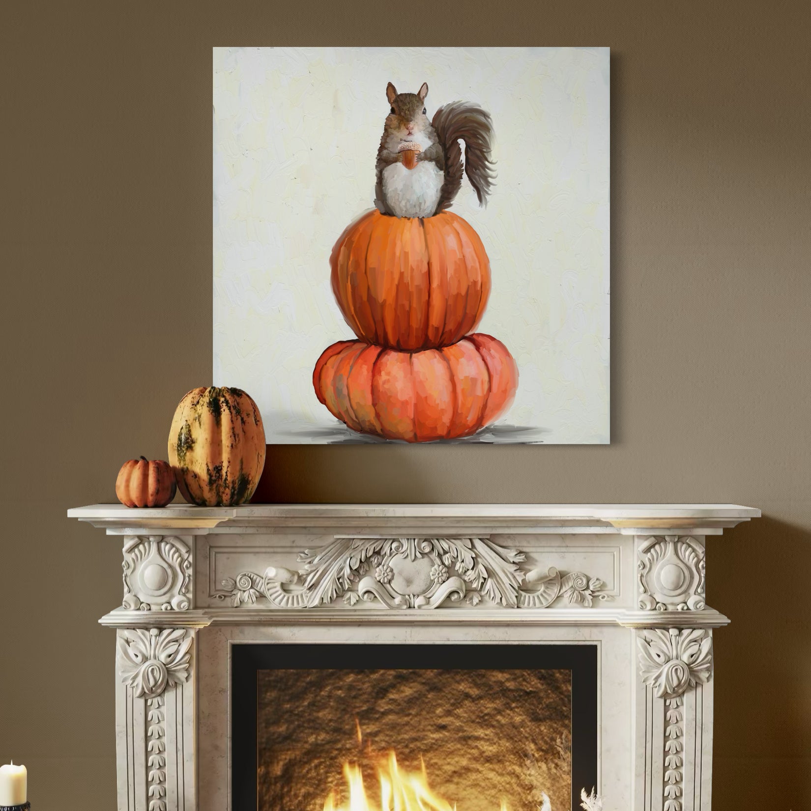 Fall - Squirrel Canvas Wrap