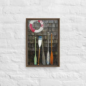 Coastal Oars Framed Canvas