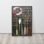 Coastal Oars Framed Canvas