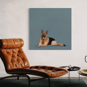 German Shepherd Lounging Canvas Wrap