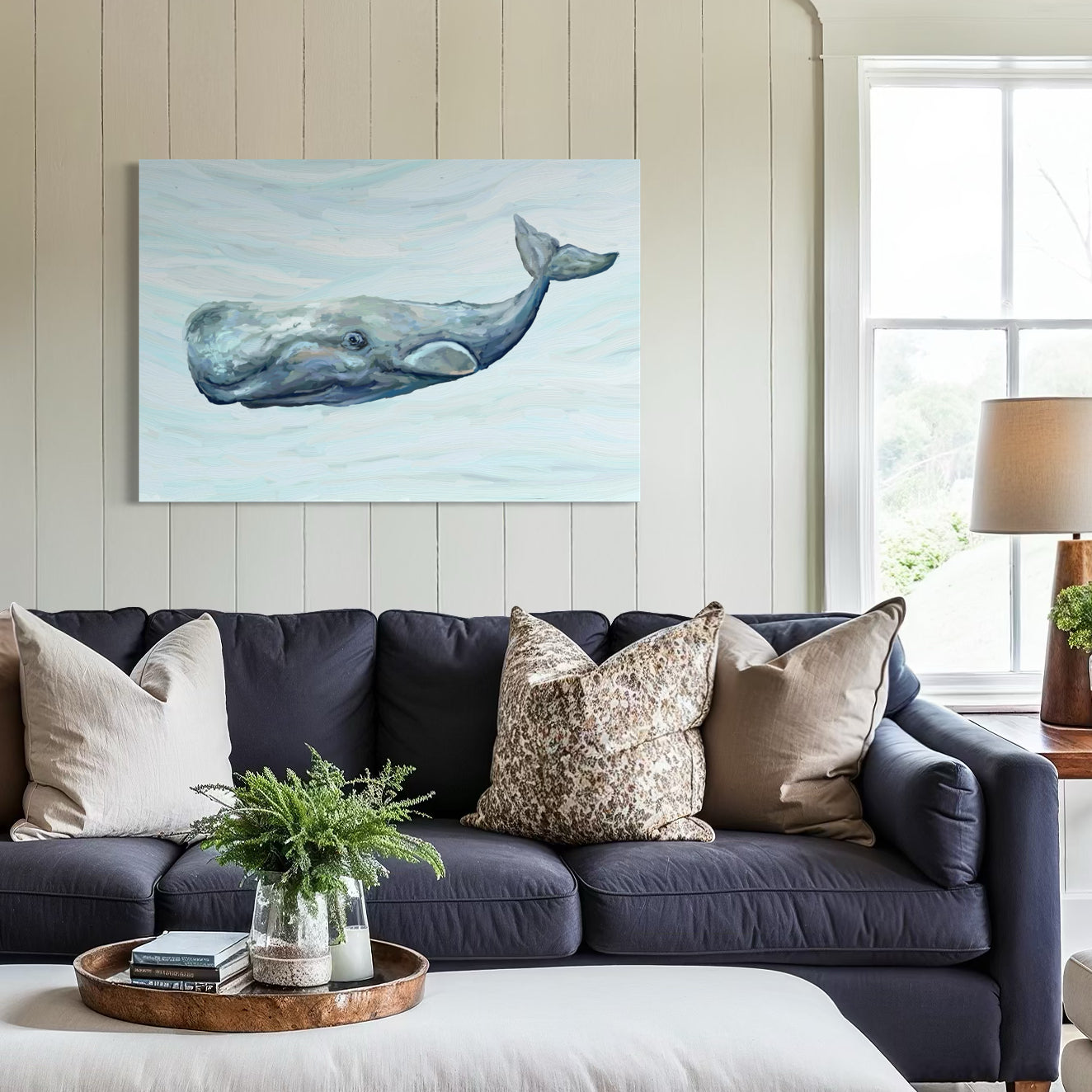 Happiest Whale Canvas Wrap