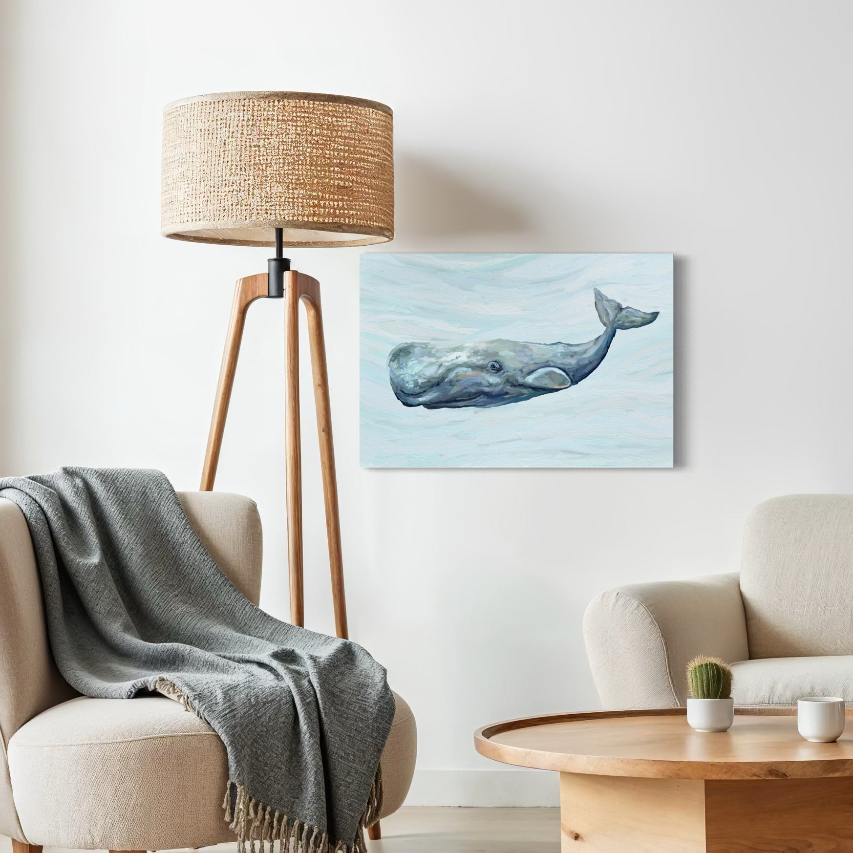 Happiest Whale Canvas Wrap
