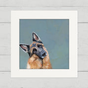 Head Tilt German Shepherd Happy Square