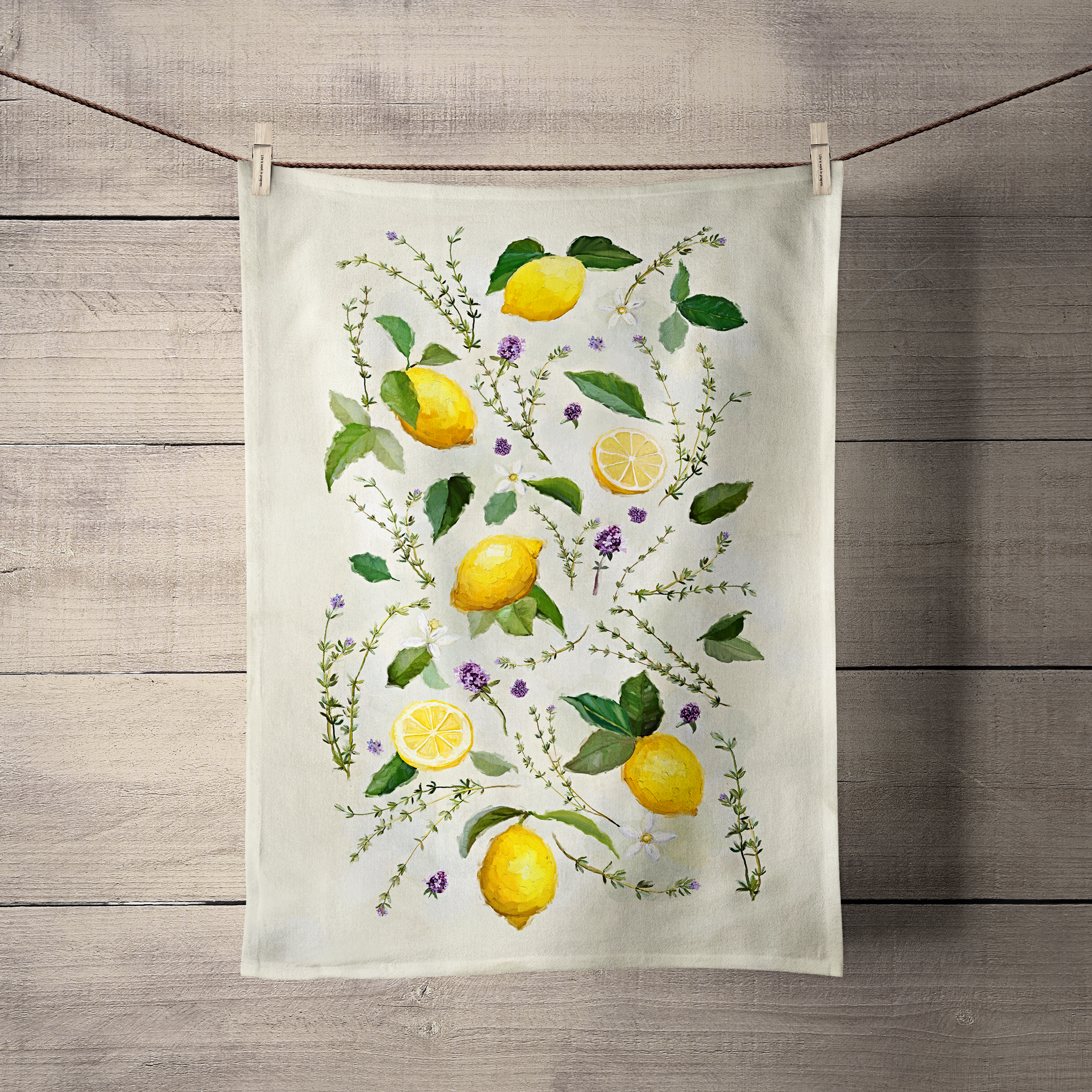 Lemon Thyme Tea Towel