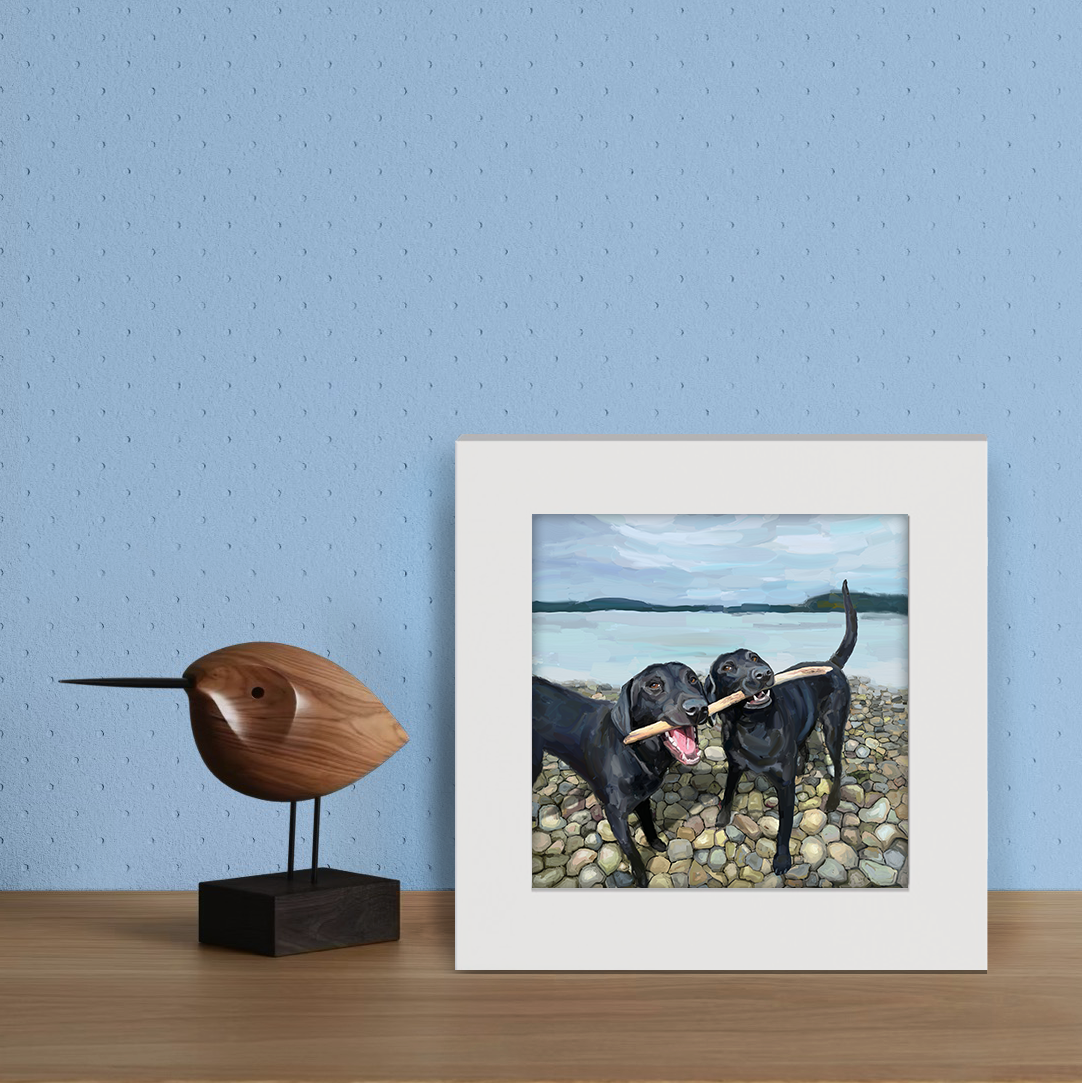 Let's Share a Stick Happy Square